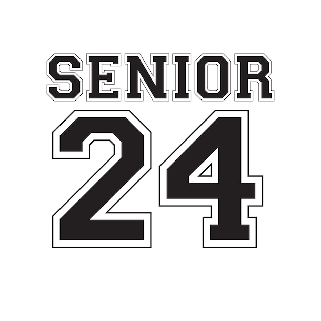 Senior Class Of T shirt design Vector