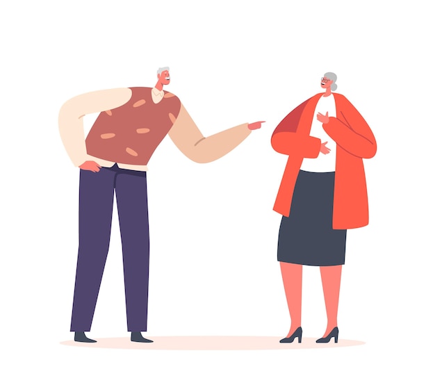 Premium Vector Senior male and female characters laughing at something funny isolated on white