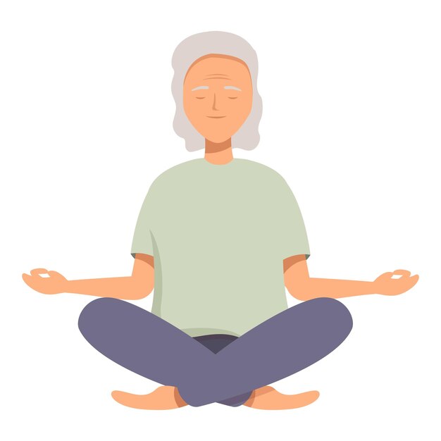 senior man meditating in lotus position finding inner peace