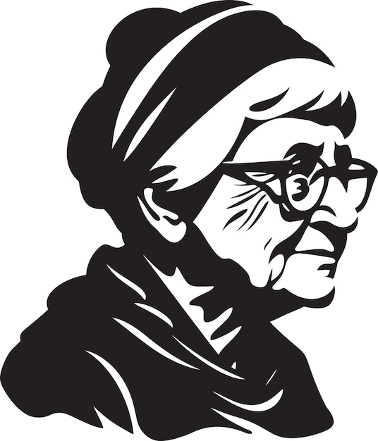 Senior Vrouwen Wijsheid in Vector Art