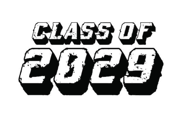 Seniors Class Of 2029 Text Vector, T shirt Design