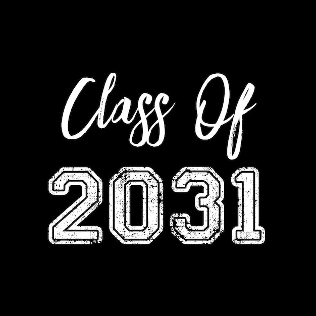 Вектор текста для старшеклассников 2031 года, дизайн футболки