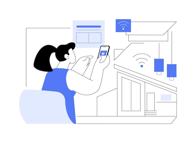 Иллюстрации изолированных мультфильмов с сенсорным управлением