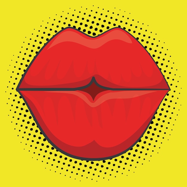 sensuele rode lippen pictogram