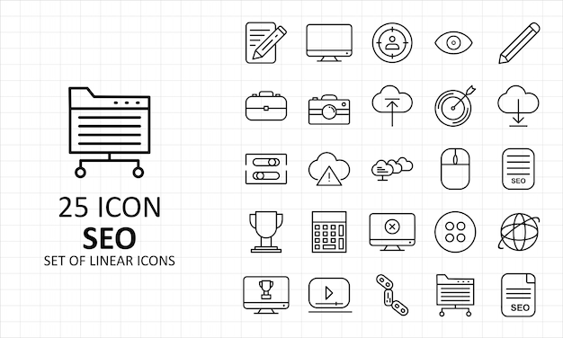 SEO 25 icon sheet pixel perfect icons