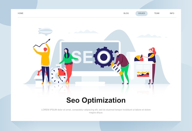 Seo analysis modern flat design concept.