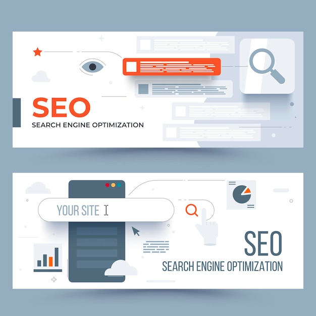 Vector seo banner template