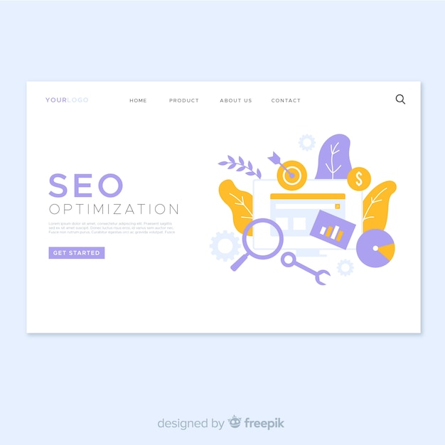 Seo bestemmingspagina ontwerp