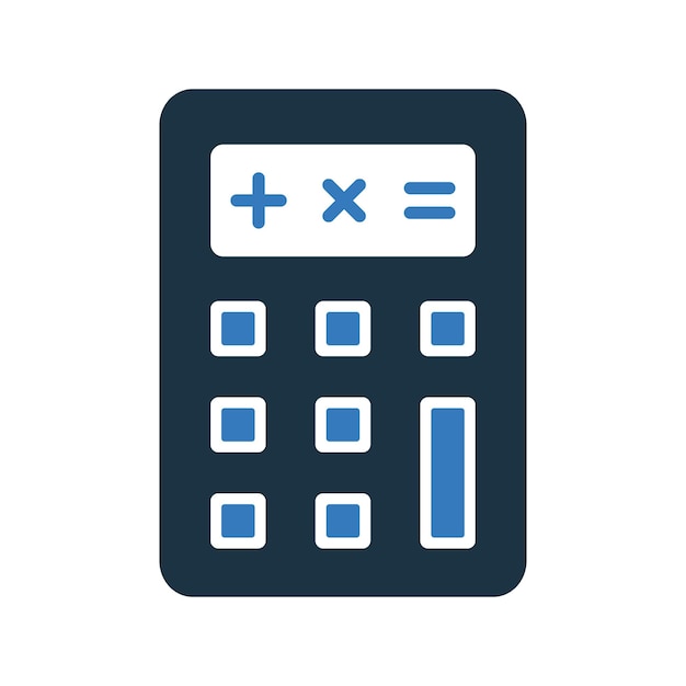 Икона SEO calc Простая редактируемая векторная графика
