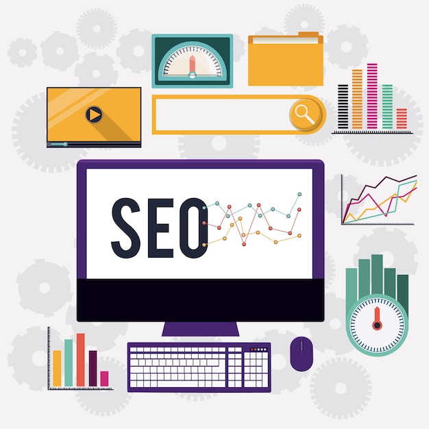 Vector seo digital design