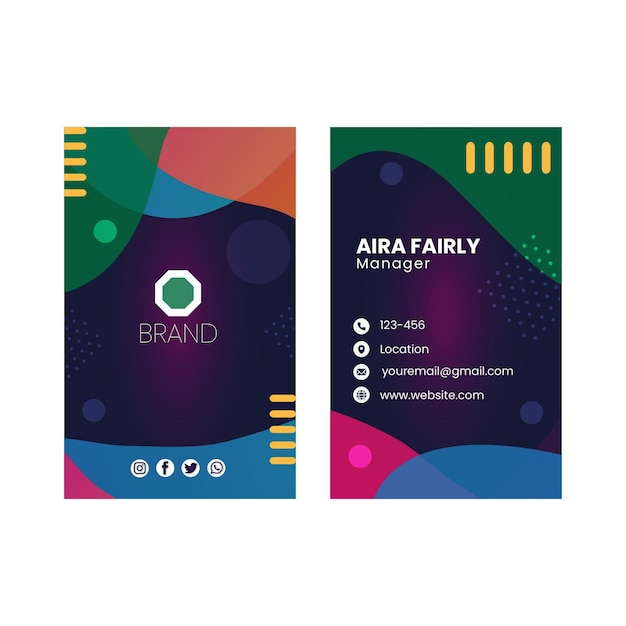 Vector seo double-sided business card