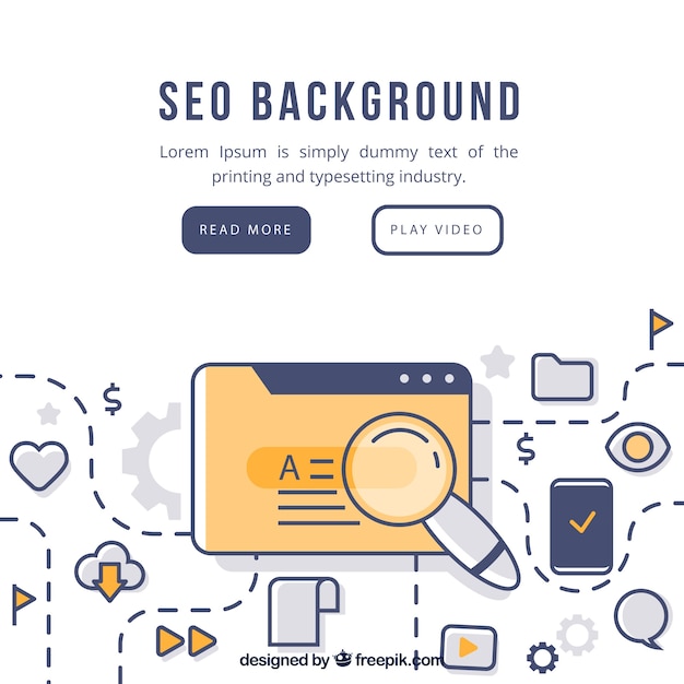 Vector seo elements background