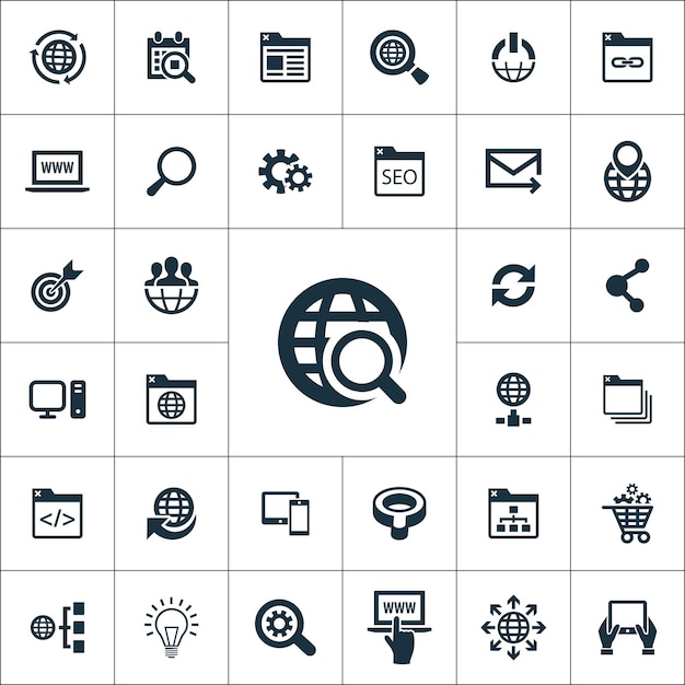 Seo iconen universele set