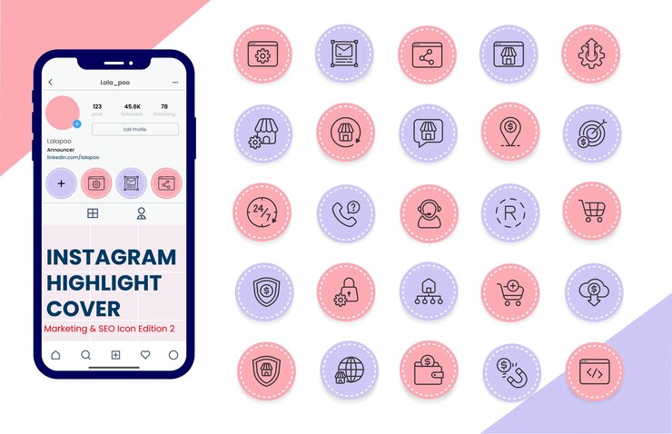 SEO Marketing instagram рассказы освещают дизайн обложек
