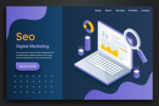 Seo marketing landing page