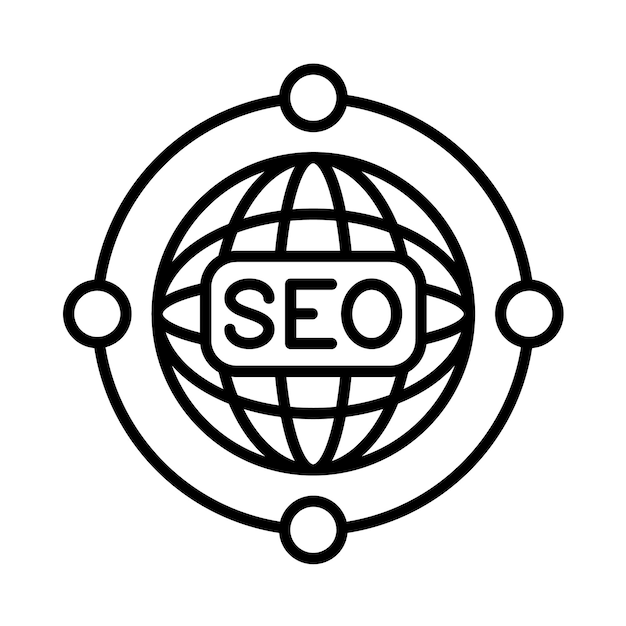 SEO ネットワークラインイラスト