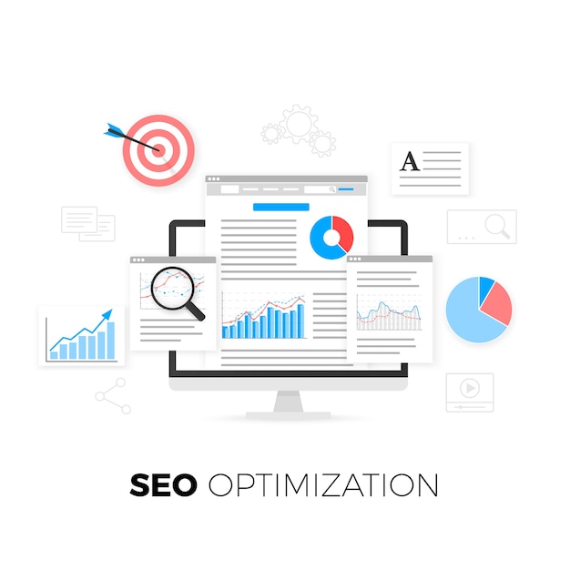 Концепция оптимизации seo. стратегия поисковой оптимизации. аналитика данных. разработка и производство контента.