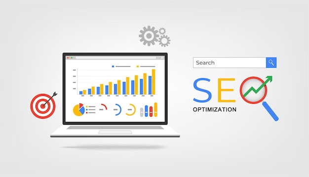 Vector seo optimization concept .