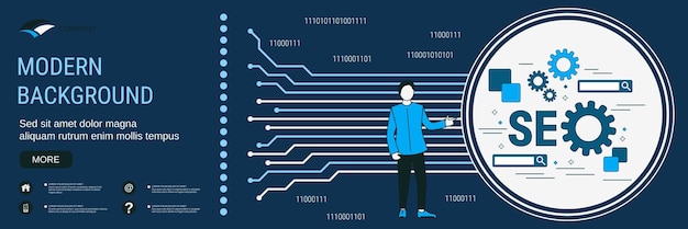 Vector seo process concept