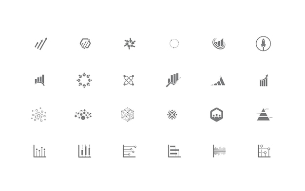 Seo and promotion line icons collection