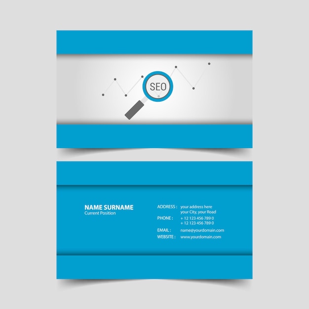 Seo specialist business card design template