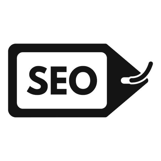 Икона SEO-тега простой вектор Универсальный глобальный SEO