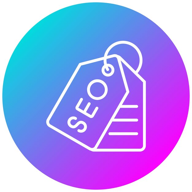 SEO Tag Vector Illustratie Stijl