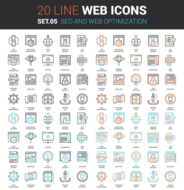 Vector seo and web optimization