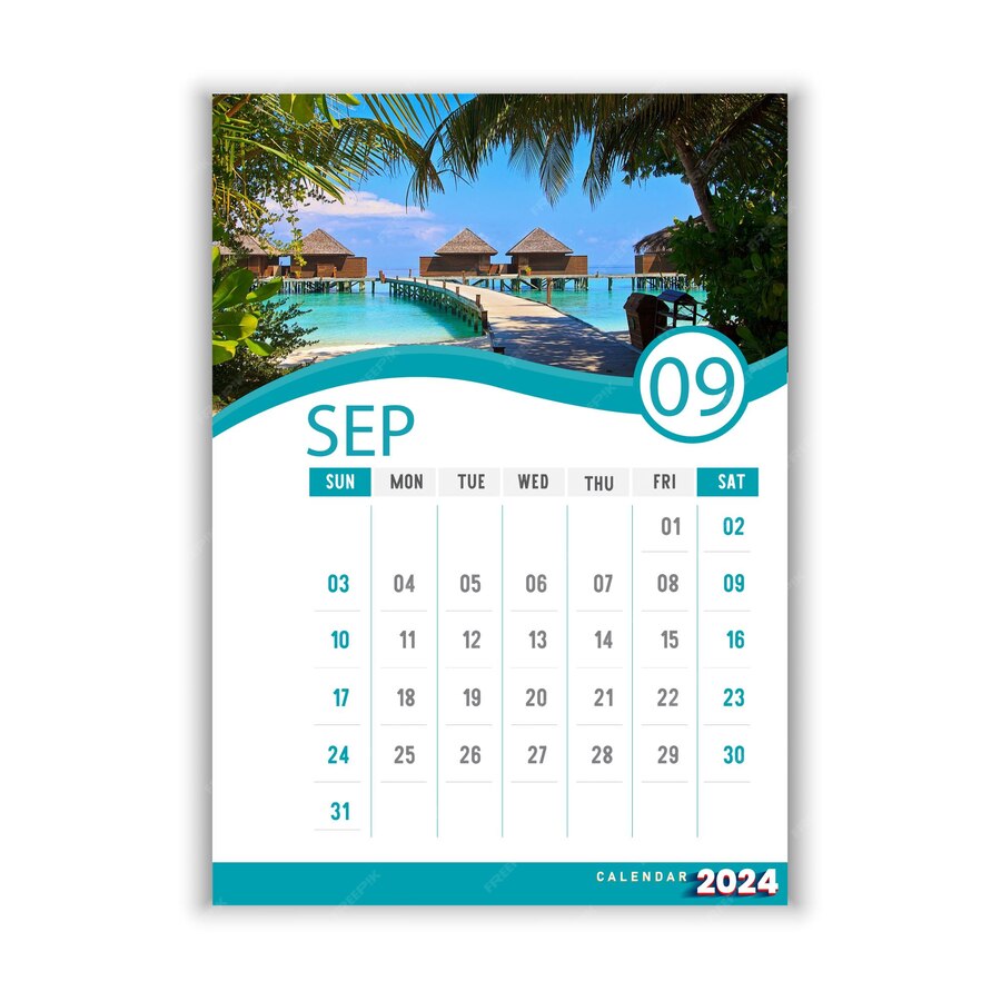 Premium Vector Septembe calendar 2024