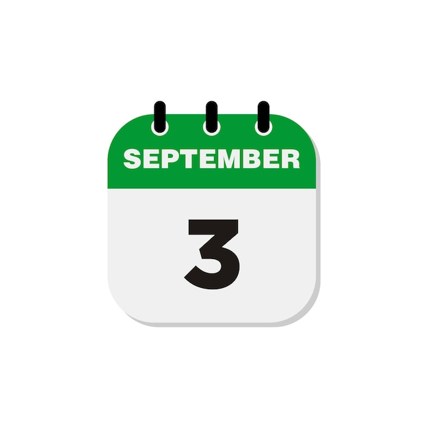 Premium Vector September calendar icon vector template