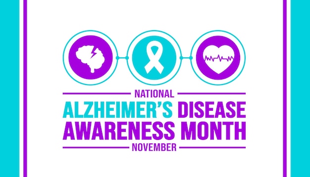 September is Alzheimers Disease Awareness Month background template Holiday concept background