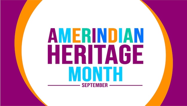 September is Amerindian Heritage Month background template Holiday concept background banner