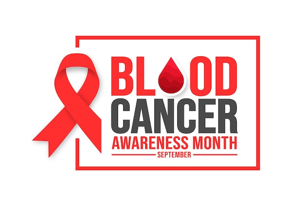 September is Blood Cancer Awareness Month achtergrondsjabloon Vakantieconcept achtergrondbanner