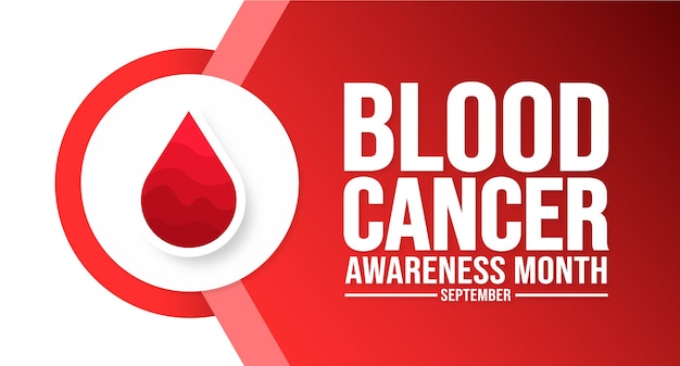 Сентябрь - месяц осведомленности о раке крови фоновый шаблон Праздничная концепция фонового баннера