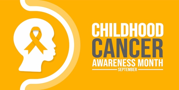 September is Childhood Cancer Awareness Month achtergrond sjabloon Vakantie concept achtergrond