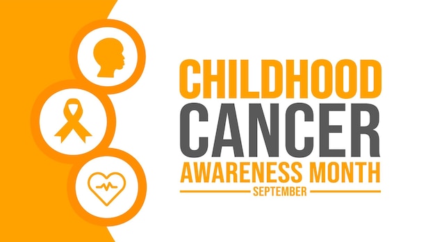 September is Childhood Cancer Awareness Month achtergrond sjabloon Vakantie concept achtergrond