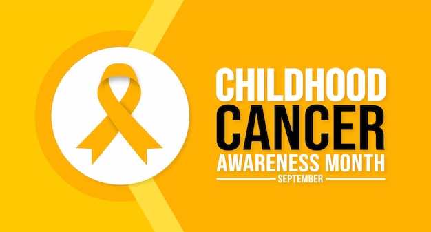 Vector september is childhood cancer awareness month background template holiday concept background