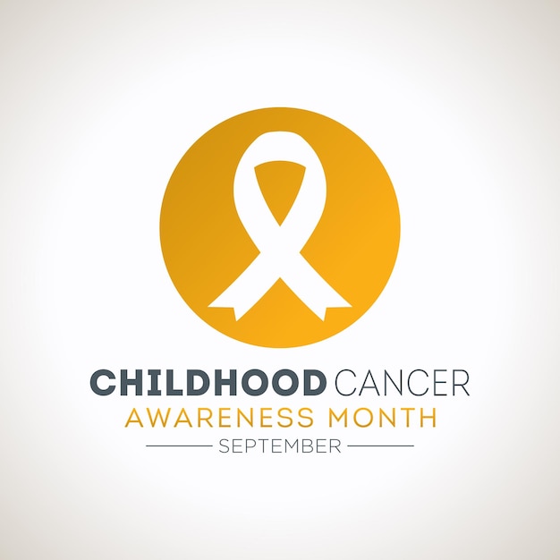 September is childhood cancer awareness month Childhood cancer awareness month Vector template for banner greeting card poster with background Vector illustration