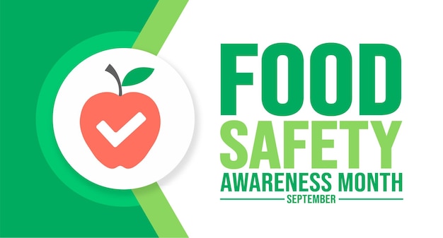 September is Food Safety Awareness Month achtergrond sjabloon Holiday concept achtergrond banner