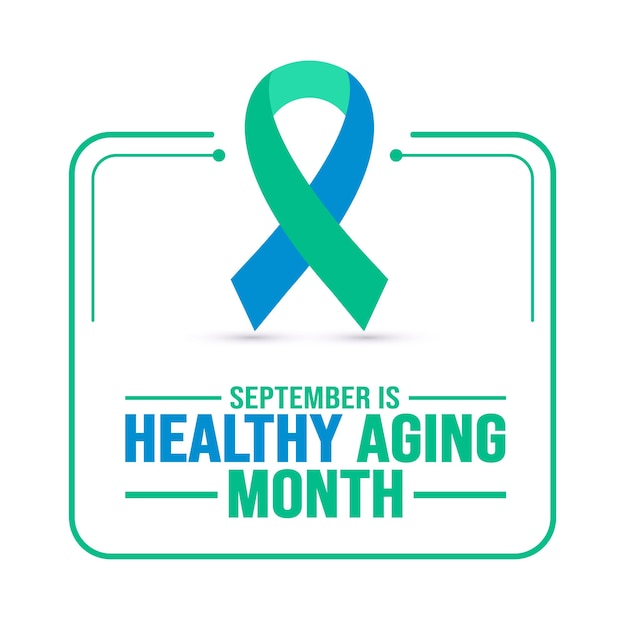 September is Healthy Aging Month achtergrond sjabloon Holiday concept achtergrond banner plakkaat