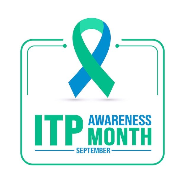 September is ITP Awareness Month achtergrond sjabloon Holiday concept achtergrond banner plakkaat