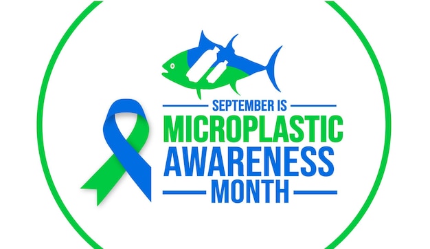 Vector september is microplastic awareness month background template holiday concept background banner