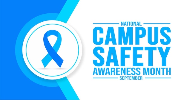 September is National Campus Safety Awareness Month achtergrond sjabloon Holiday concept achtergrond