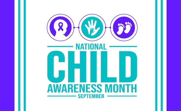 September is National Child Awareness Month achtergrond sjabloon Holiday concept achtergrond banner