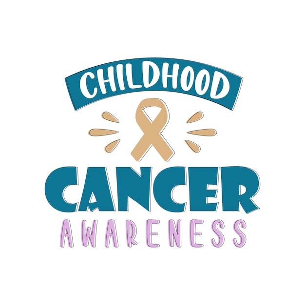 September is National Childhood Cancer Awareness Month vector illustration with background, template