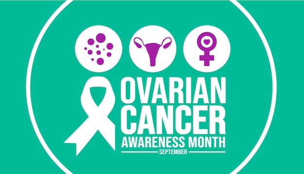 September is National Ovarian Cancer Awareness Month background template Holiday concept