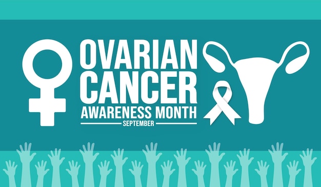 September is National Ovarian Cancer Awareness Month background template Holiday concept
