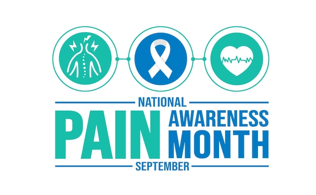 September is national Pain Awareness Month background template Holiday concept background banner