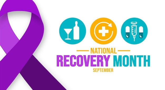 September is National Recovery Month background template Holiday concept background banner