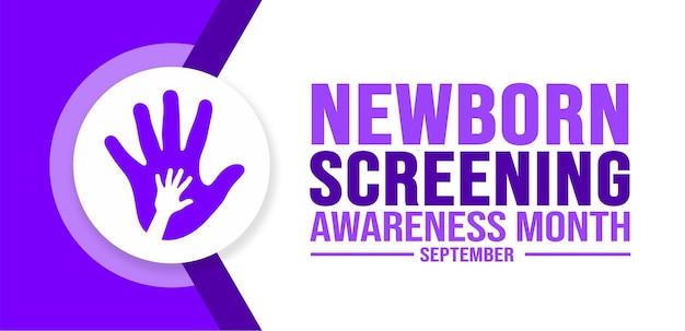 September is newborn screening awareness month background template holiday concept background